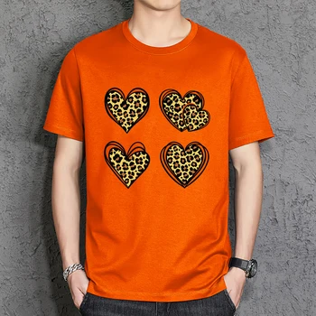 Мъжки t-shirt My Full Of Love Overflows, Проста памучен Градинска дрехи, Удобни Тениски с кръгло деколте, Реколта Дишаща тениска