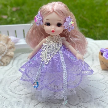 сладка мода кукла 17 см за момичета, детски кукла принцеса BJD, играчки, детски подаръчен комплект за рожден ден