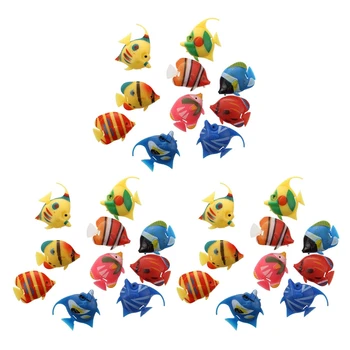 30X Плаващи изкуствени декоративни рибки, декоративни Аксесоари за аквариум