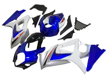 Комплект мотоциклетни Обтекателей за SUZUKI GSXR1000 07 08 GSX-R GSXR 1000 K7 2007 2008 Инжекционный Бяло-Син Автомобил